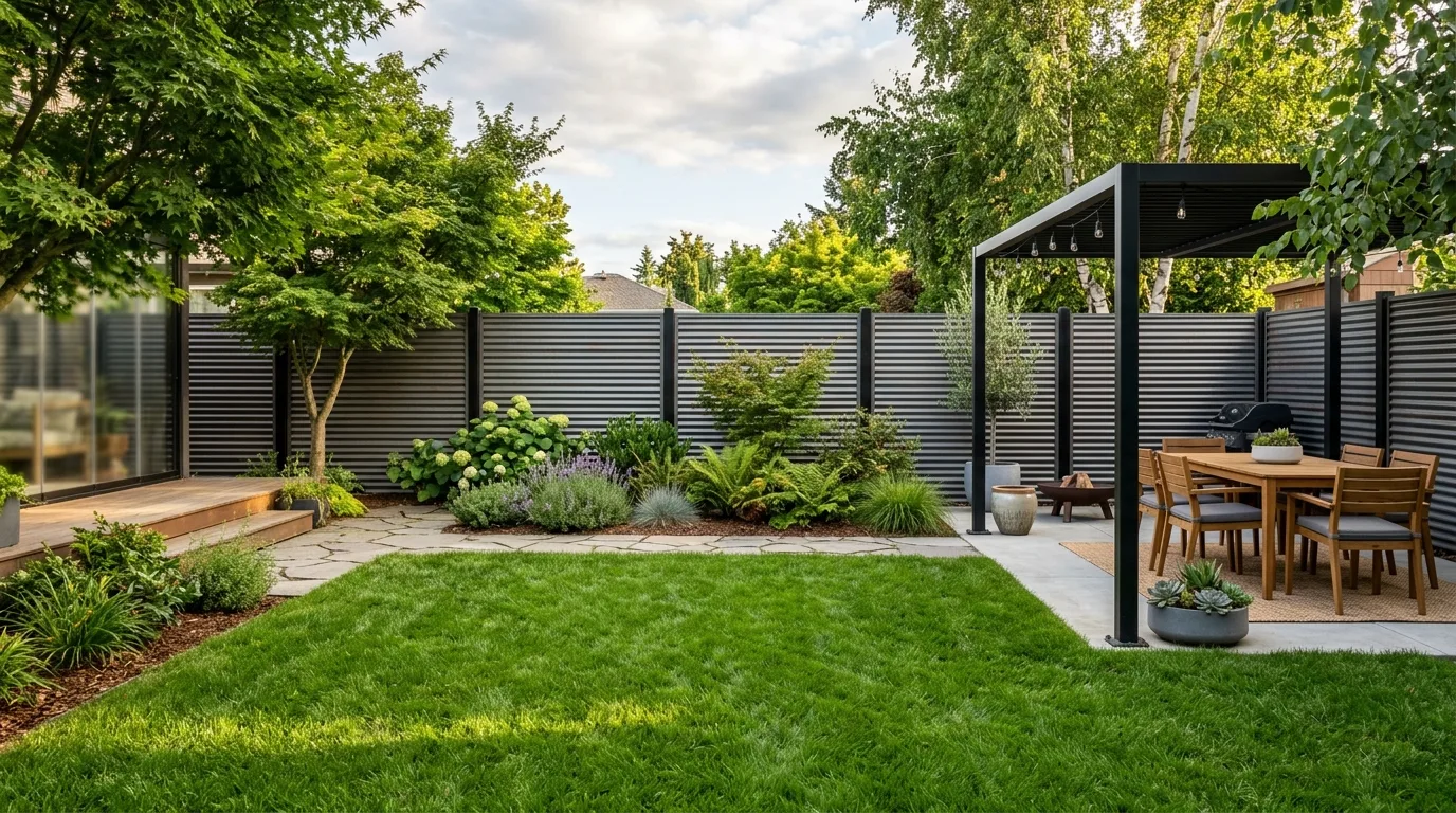 9 Corrugated Metal Fence Ideas for a Modern Look